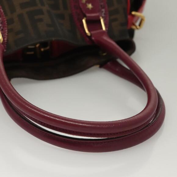 FENDI Zucca Canvas Tote Bag Black Gold Brown - Picture 7 of 12